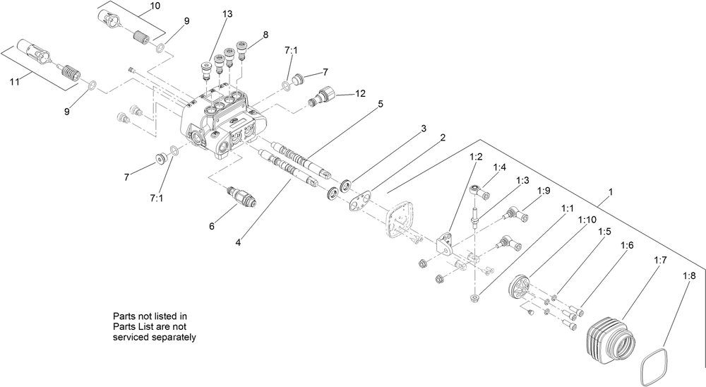 2-Spool Valve Assembly No. 144-7353 Diagram and Parts List for 22328 408963400 - 409588175 Toro Lawn Tractor Accessories
