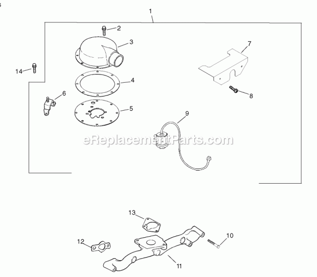 Group 10-Air Intake/Filtration Assembly Kohle Diagram and Parts List for 74804TE 220000001-220999999 Toro Lawn Mower