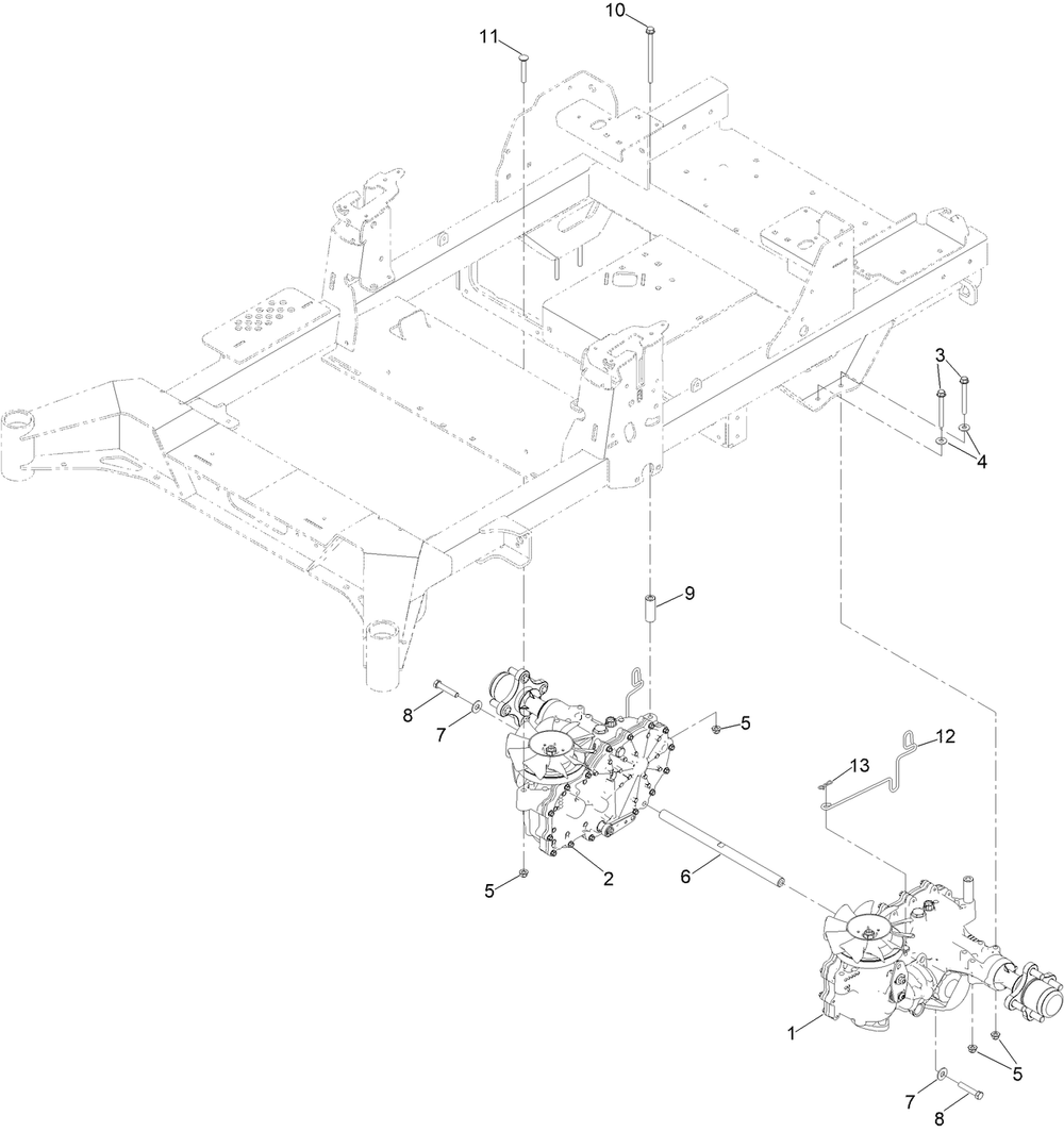 Hydro Drive Assembly Diagram and Parts List for 77294TA 400000000 - 414801564 Toro Lawn Tractor