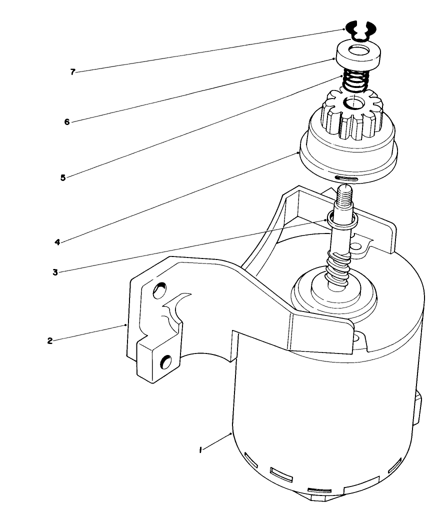 Starter Assembly Diagram and Parts List for 16770 3000001 - 3999999 Toro Lawn Mower