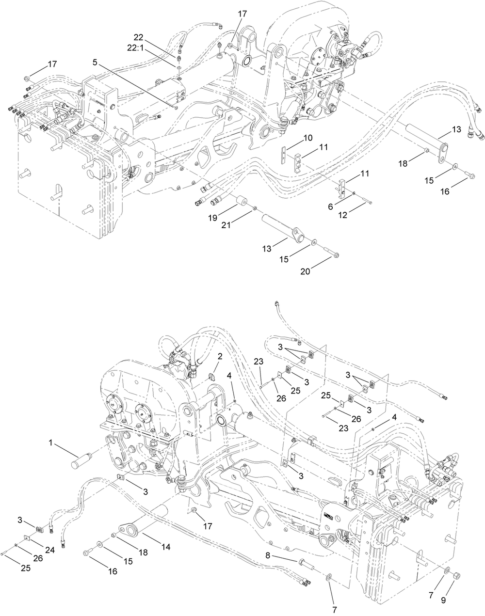 P95 Attachment Kit Assembly Diagram and Parts List for 25463E 400000000 - 999999999 Toro Lawn Tractor Accessories