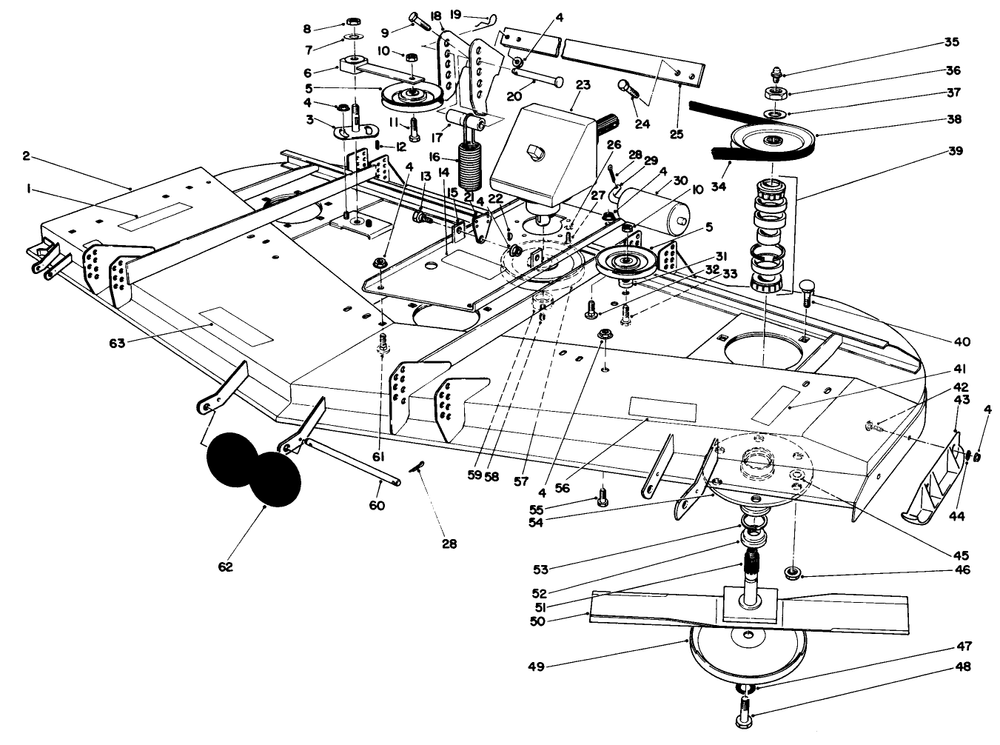 Cutting Unit Model No. 30562 Diagram and Parts List for 30562 7000001 - 7999999 Toro Lawn Mower