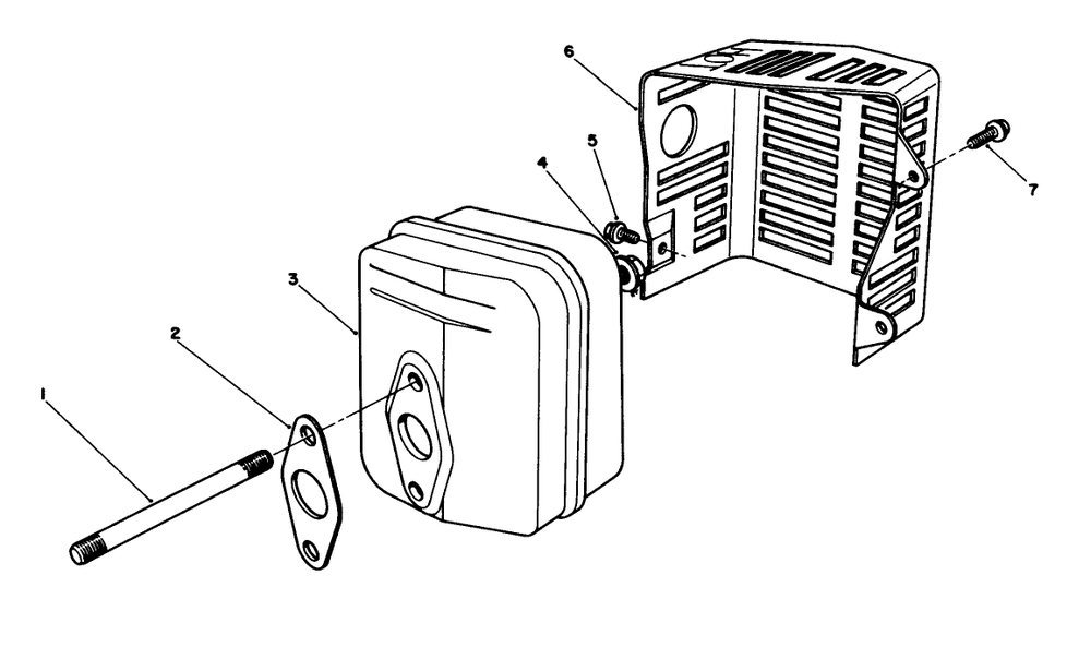 Muffler Assembly (Model No. Vmh7) Diagram and Parts List for 20620 8000001 - 8999999 Toro Lawn Mower
