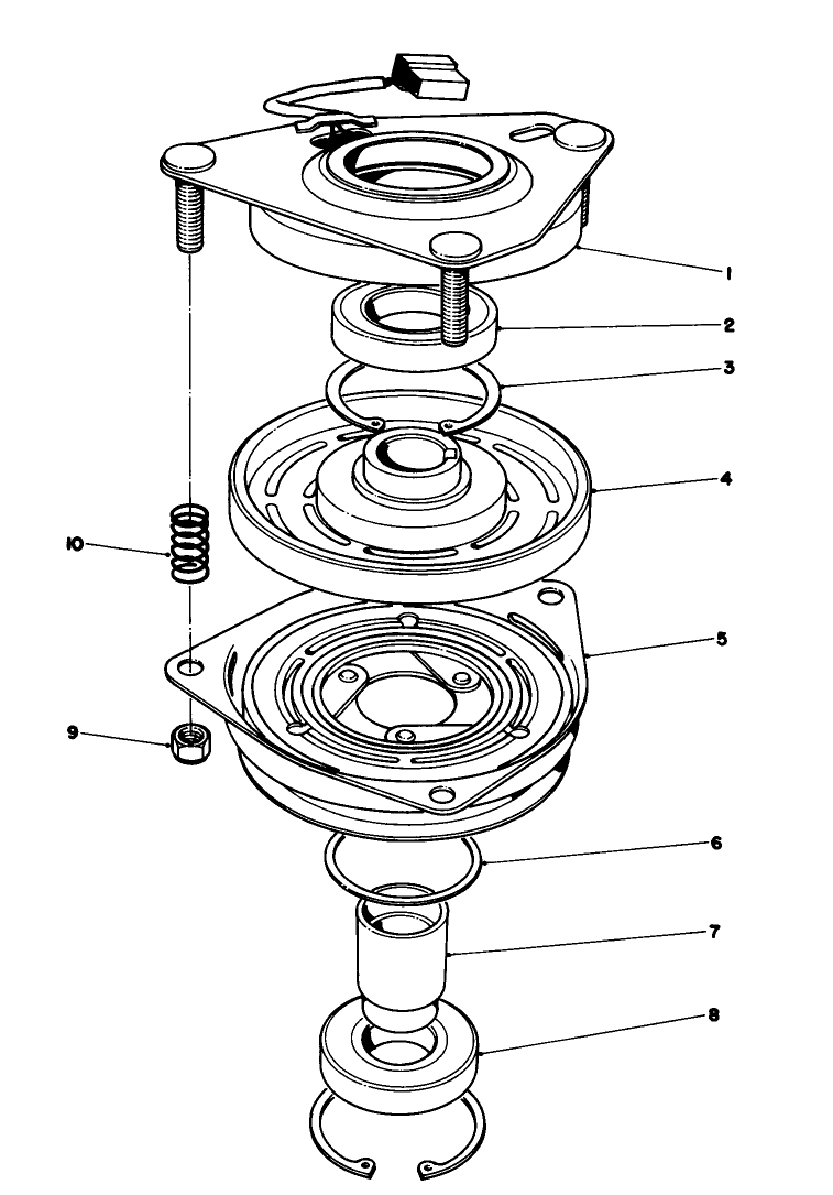 Clutch Assembly N0. 54-0220 Diagram and Parts List for 30754 60001 - 69999 Toro Lawn Tractor