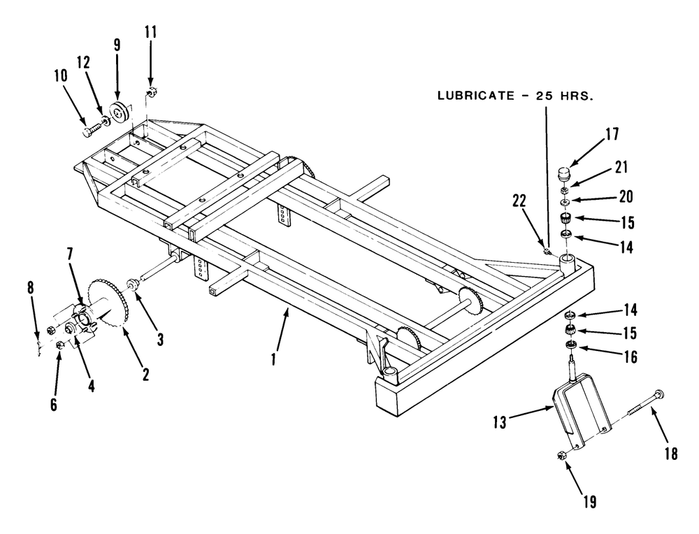 Frame, Rear Hub And Front Wheel Fork Diagram and Parts List for Z1-18KE02  Toro Lawn Tractor