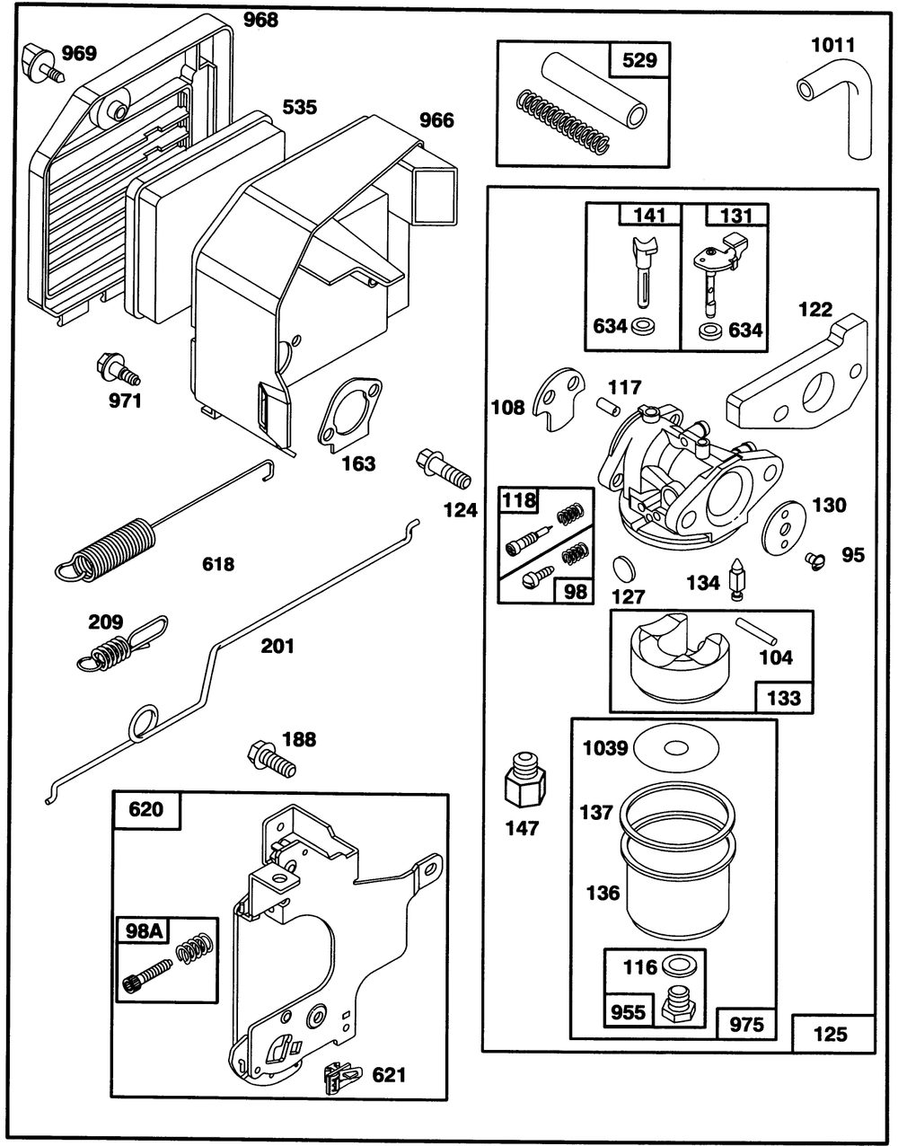 Engine Gts-150 Diagram and Parts List for 20439WF 39000001 - 39999999 Toro Lawn Mower