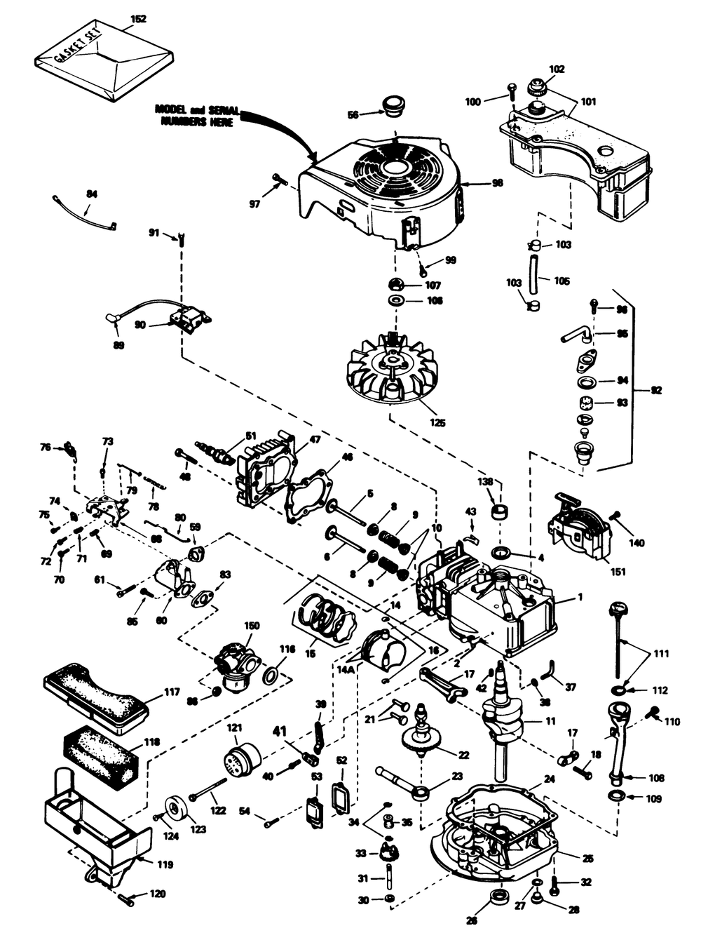 Engine Tecumseh Model No. Tvs90-43327d Diagram and Parts List for 20780C 5000001 - 5999999 Toro Lawn Mower
