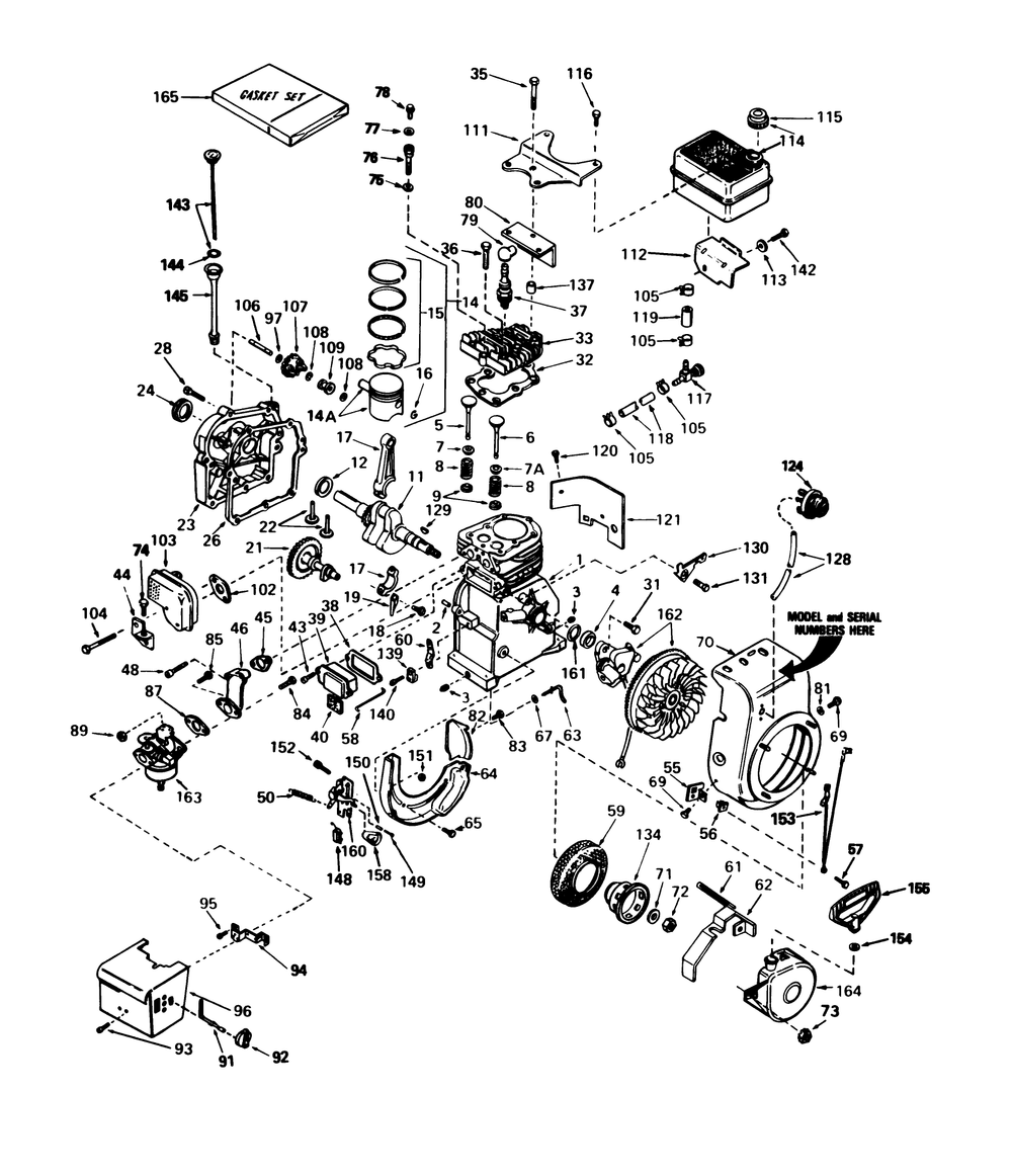 Engine Tecumseh Model Hs50-67246e Diagram and Parts List for 38052 5000001 - 5999999 Toro Snow Blower