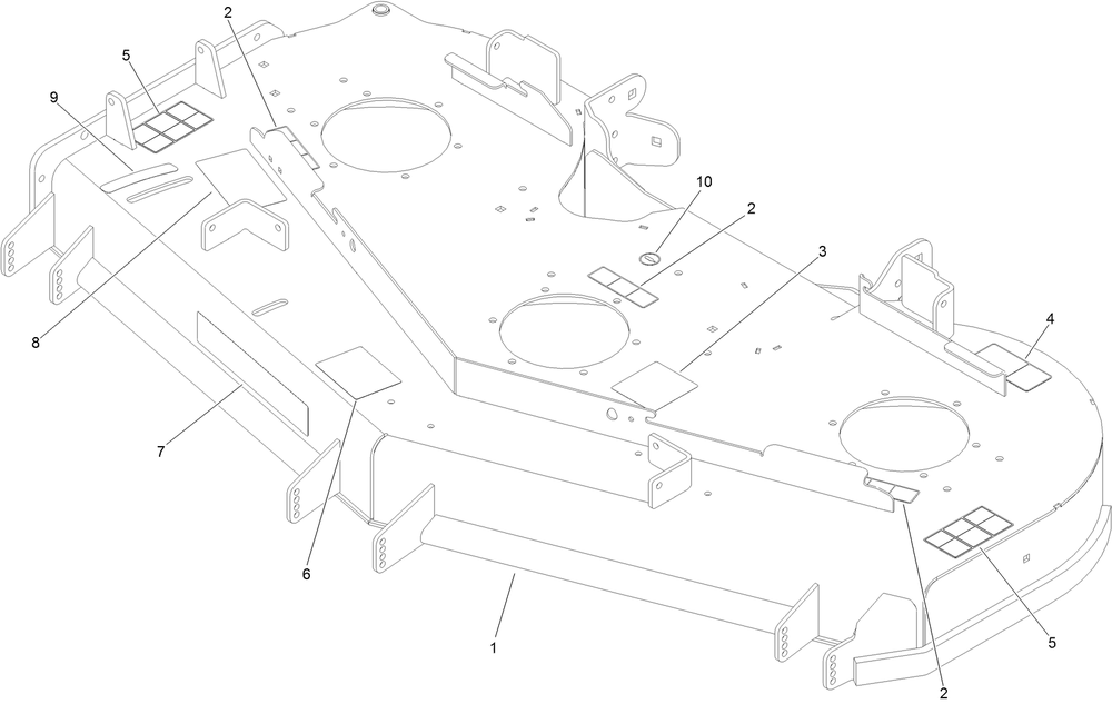 Deck Decal Assemmbly Diagram and Parts List for 74925TE 403138045-404319999 Toro Lawn Mower