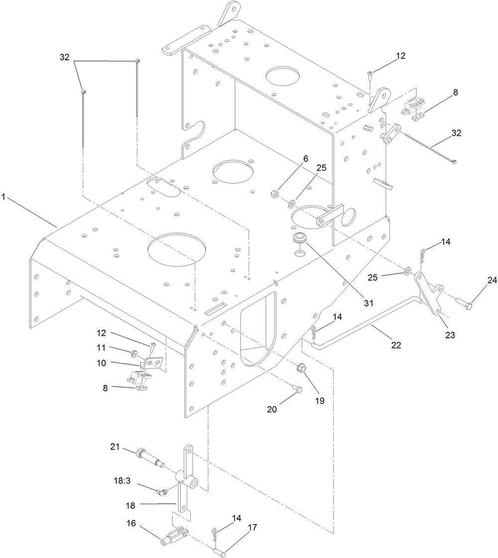 Frame And Linkage Assembly Diagram and Parts List for 31914 405300000-410299999 Toro Lawn Mower