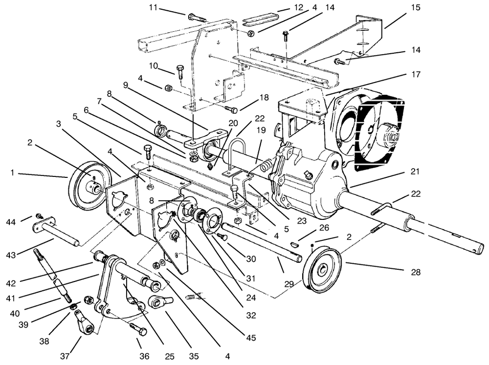 Differential Assembly Diagram and Parts List for 30612 990001 - 999999 Toro Lawn Tractor
