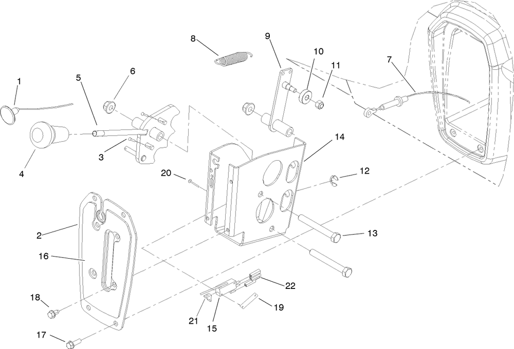 Shifter Assembly Diagram and Parts List for 12004 240000001 - 240999999 Toro Lawn Tractor