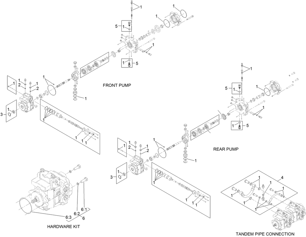 Tandem Pump Assembly No. 138-0767 Diagram and Parts List for 22328 411840000 - 412438202 Toro Lawn Tractor Accessories