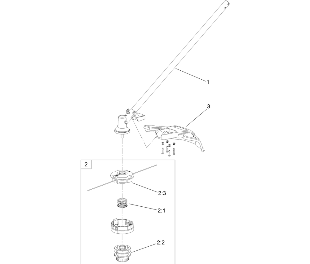 String Trimmer Assembly Diagram and Parts List for 88716 322000001 - 322999999 Toro Trimmer