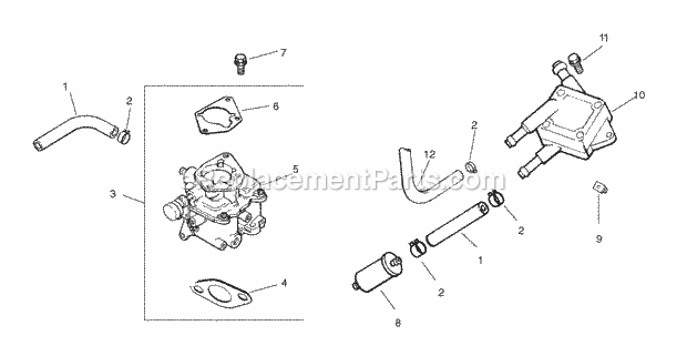 Group 8-Fuel System Assembly Kohler Ch20s Ps- Diagram and Parts List for 74804TE 220000001-220999999 Toro Lawn Mower