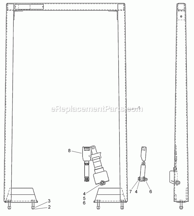 Roll-Over Protection System, Canopy And Seat Diagram and Parts List for 2011  Toro Lawn Tractor Accessories