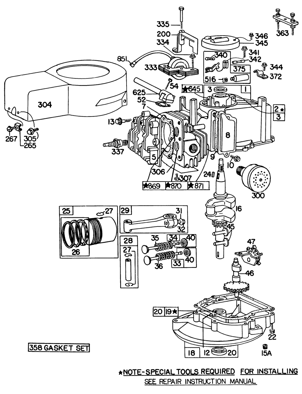 Engine Model No. 92908-2055-01 21" Hand Propelled (Model No. 16860) Diagram and Parts List for 16870 0000001 - 0999999 Toro Lawn Mower