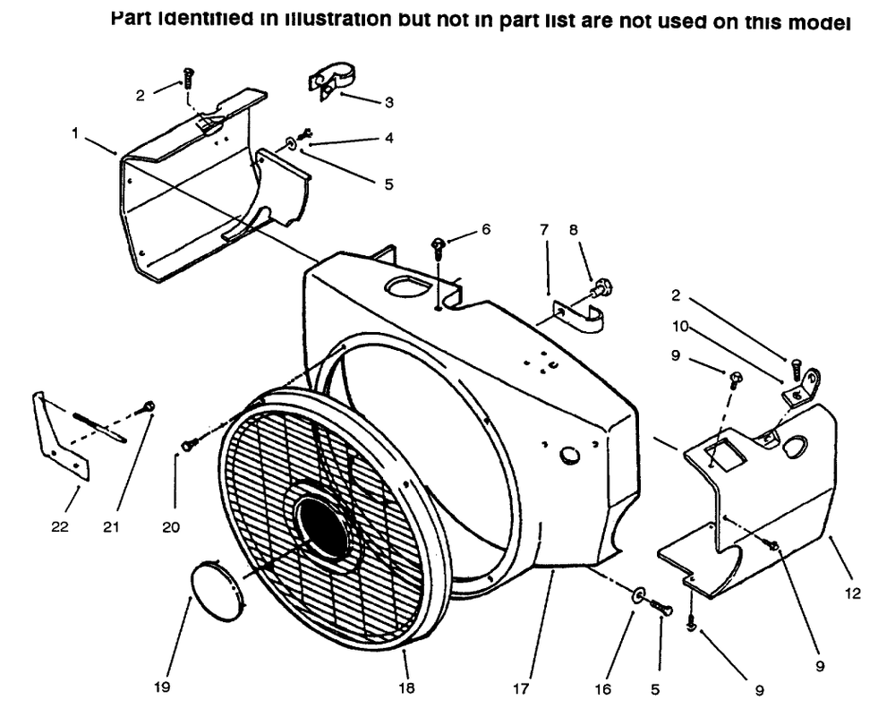 Engine Housing Diagram and Parts List for 73502 6900001 - 6999999 Toro Lawn Tractor