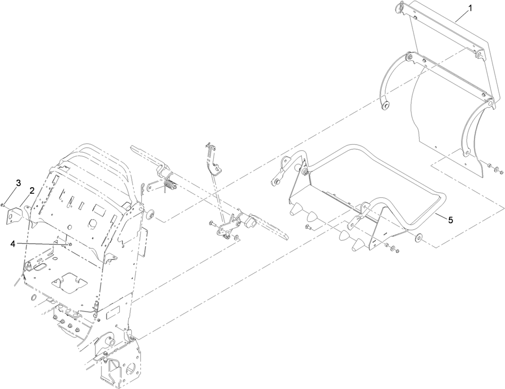 Platform Assembly 1 Diagram and Parts List for 74568TE (310000001-310999999)(2010) Toro Lawn Mower