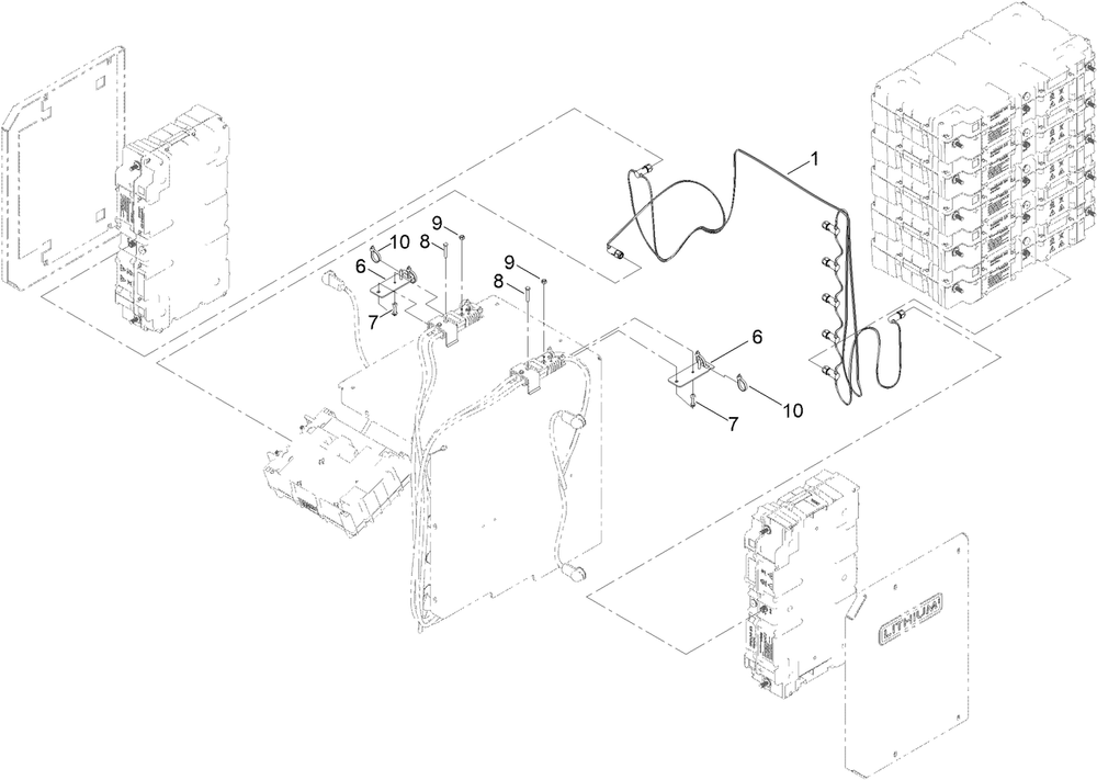 Battery Power Cable Assembly No.144-2560 Diagram and Parts List for 144-2560  Toro Lawn Tractor Accessories