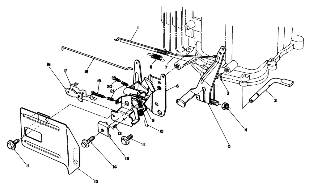 Governor Assembly Diagram and Parts List for 20628C 6000001 - 6999999 Toro Lawn Mower