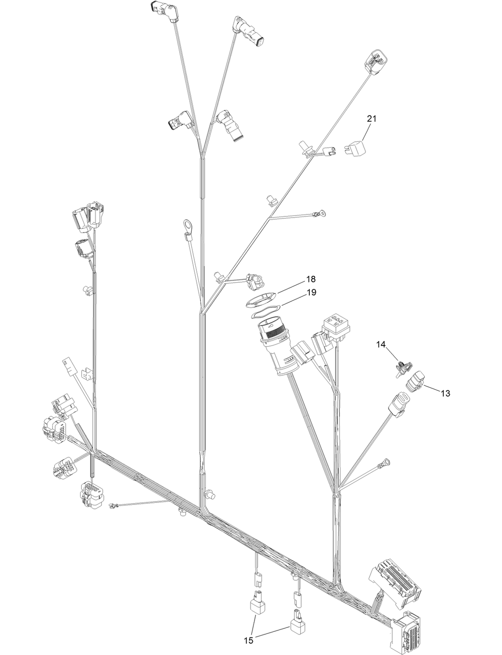 Wire Harness Assembly No. 122-0811 Diagram and Parts List for 23803 400000000 - 999999999 Toro Lawn Tractor Accessories