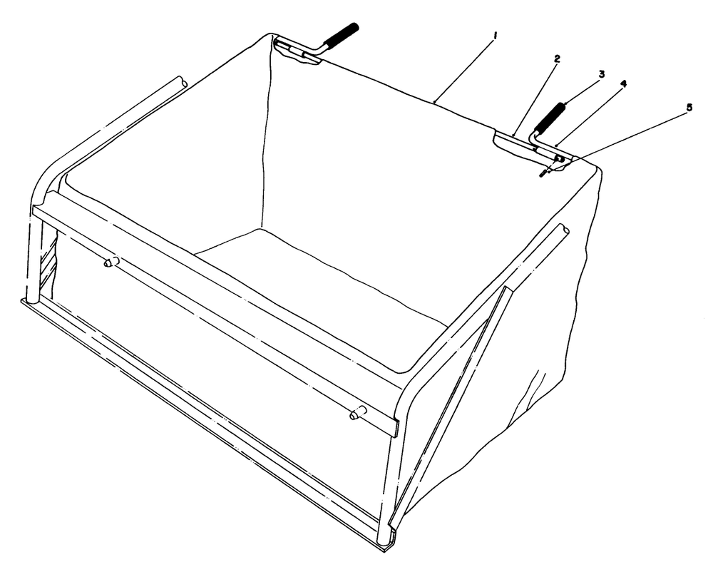 Leaf Bag Model No. 59123 (Optional) Diagram and Parts List for 56155 4000001 - 4999999 Toro Lawn Tractor