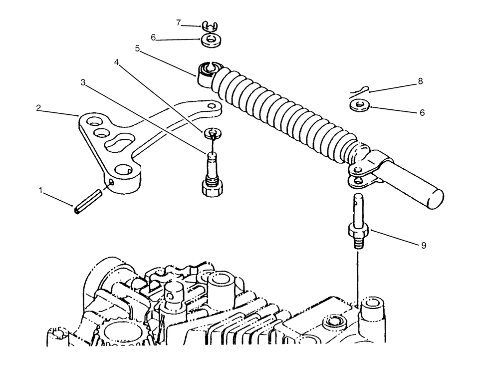 Lever Damper Diagram and Parts List for 72042 5900001 - 5900796 Toro Lawn Tractor