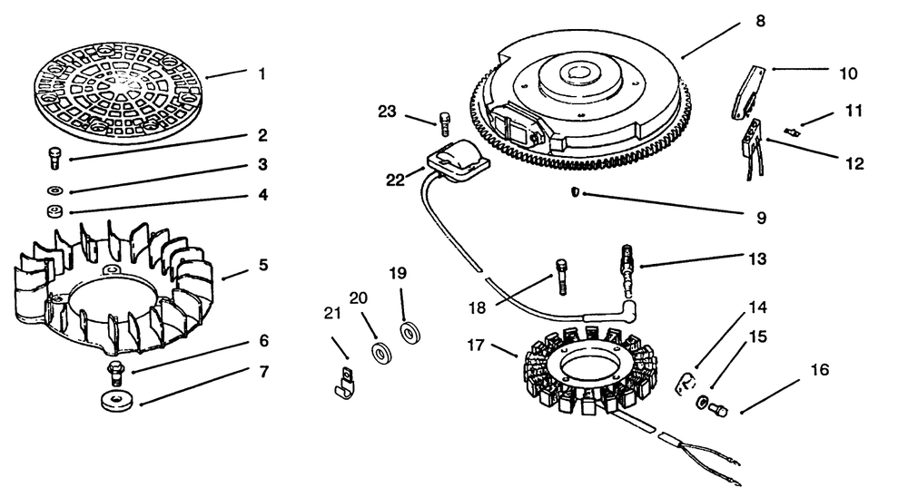 Ignition/Electrical Diagram and Parts List for 72063 4900001 - 4999999 Toro Lawn Tractor