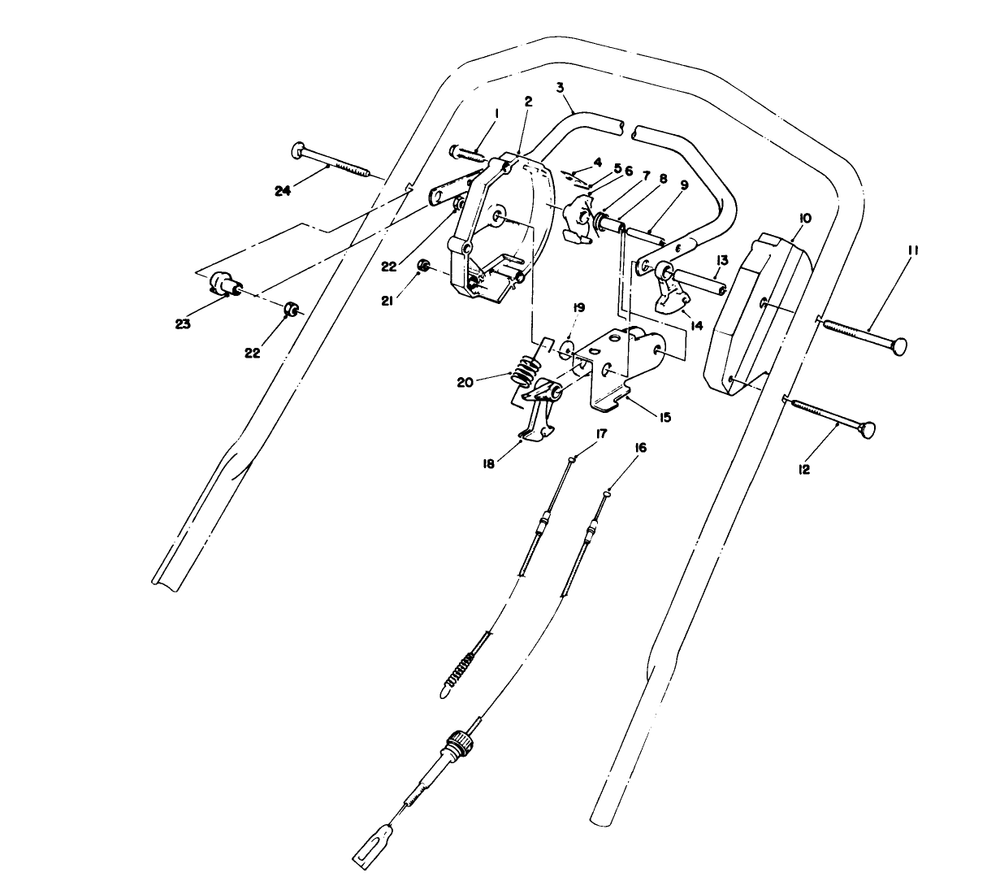 Traction Control Assembly Diagram and Parts List for 20325 2000001 - 2999999 Toro Lawn Mower