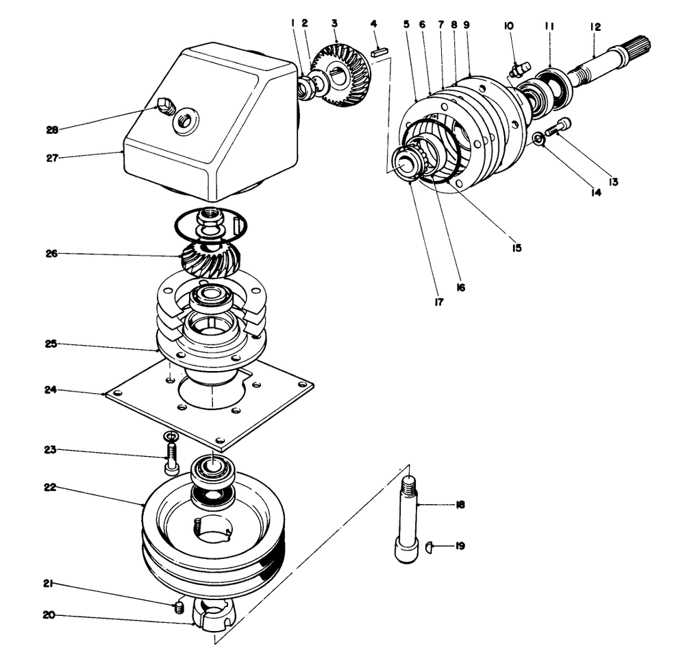 Gear Case Assembly-8-0909 Diagram and Parts List for 30721 900001 - 999999 Toro Lawn Mower