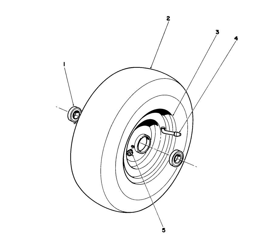 Front Wheel & Tire Assembly Diagram and Parts List for 55600 9000001 - 9999999 Toro Lawn Tractor