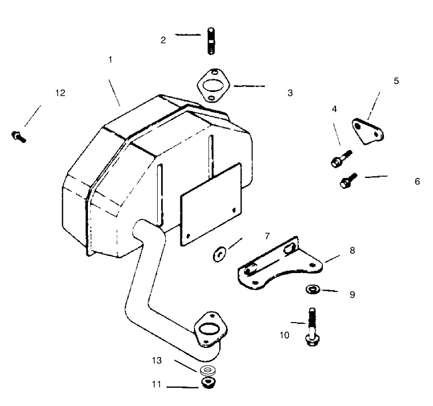 Exhaust Diagram and Parts List for 30177 790001 - 795000 Toro Lawn Tractor Accessories