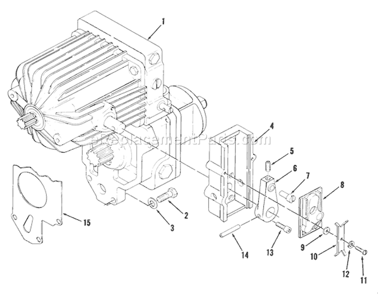 Automatic Transmission Diagram and Parts List for 81-14KS01 1978 Toro Lawn Tractor