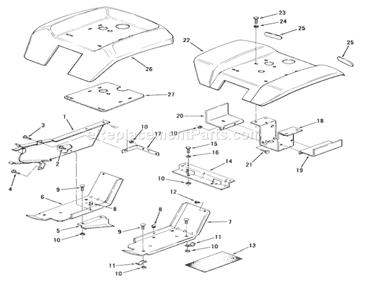 Page T Diagram and Parts List for 81-14KS01 1978 Toro Lawn Tractor