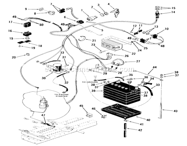 Electrical System-Single Cylinder Models Diagram and Parts List for 81-14KS01 1978 Toro Lawn Tractor