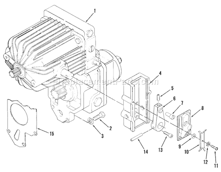 Automatic Transmission Diagram and Parts List for 91-16KS01 1979 Toro Lawn Tractor
