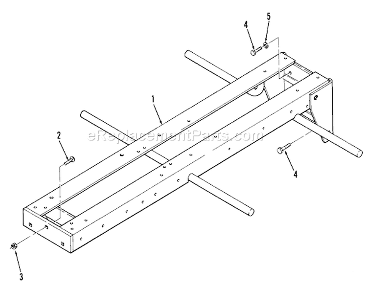 Frame Diagram and Parts List for 91-16KS01 1979 Toro Lawn Tractor