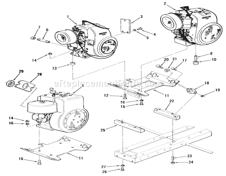 Single Cylinder Engines Diagram and Parts List for 91-16KS01 1979 Toro Lawn Tractor