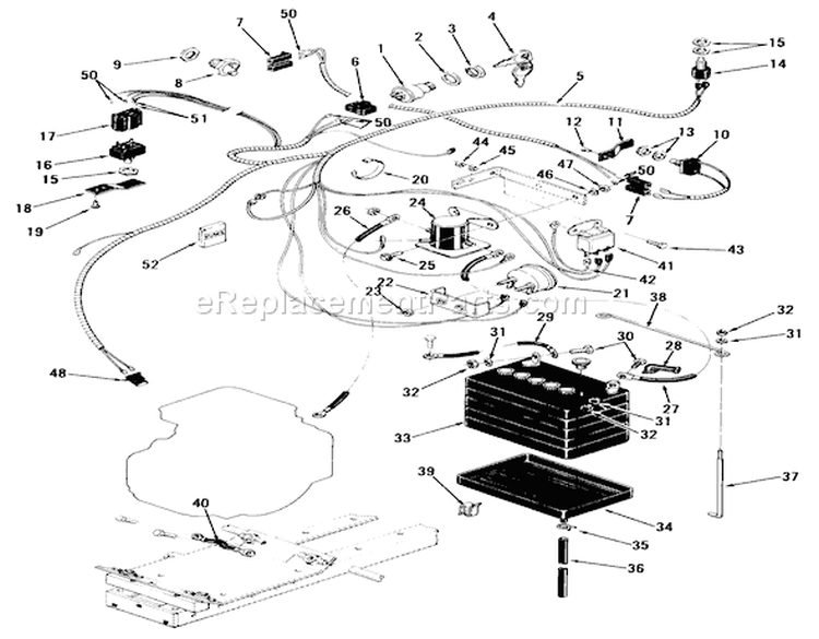 Electrical System C-161 Twin Cylinder & C-111 Models Diagram and Parts List for 91-16KS01 1979 Toro Lawn Tractor