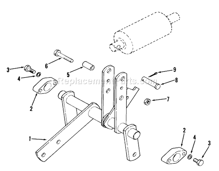 Lift Linkage Diagram and Parts List for 81-16OS01 1978 Toro Lawn Tractor