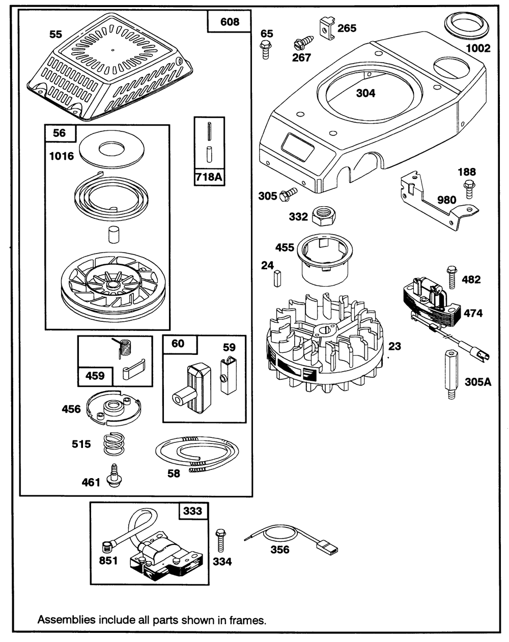 Engine Gts-150 77-8990 Diagram and Parts List for 20325 2000001 - 2999999 Toro Lawn Mower