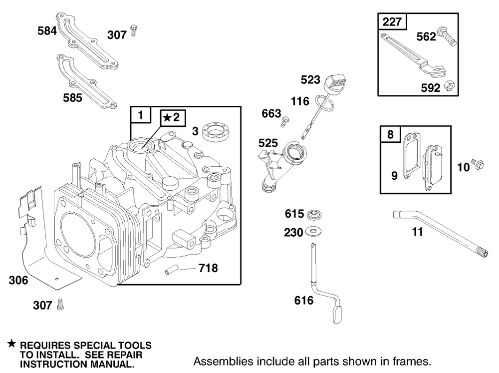 Engine Gts-200 Diagram and Parts List for 20787 9900001 - 9999999 Toro Lawn Mower