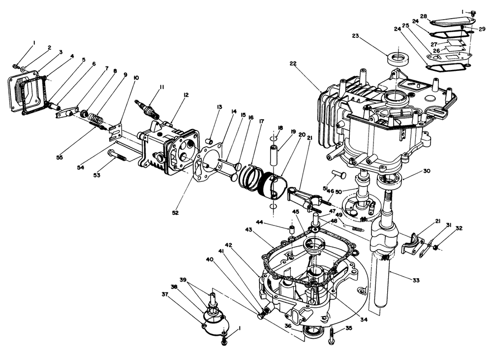 Engine Assembly Model No. Vmh-7 (Continued) Diagram and Parts List for 22621 8000001 - 8999999 Toro Lawn Mower