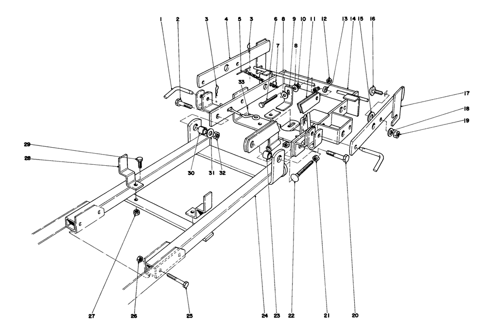 36" Snowthrower Attachment Model No. 59136 Diagram and Parts List for 57300 1000001 - 1999999 Toro Lawn Tractor