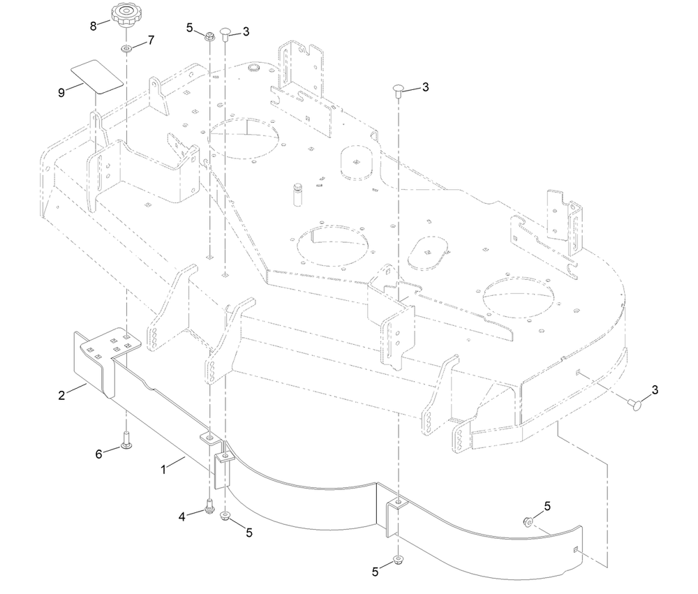 Baffle Kit Assembly No. 147-7360 Diagram and Parts List for 147-7360  Toro Lawn Tractor