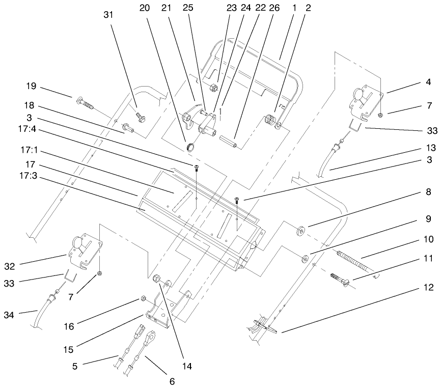 Traction Control Assembly Diagram and Parts List for 22045 9900001 - 9999999 Toro Lawn Mower