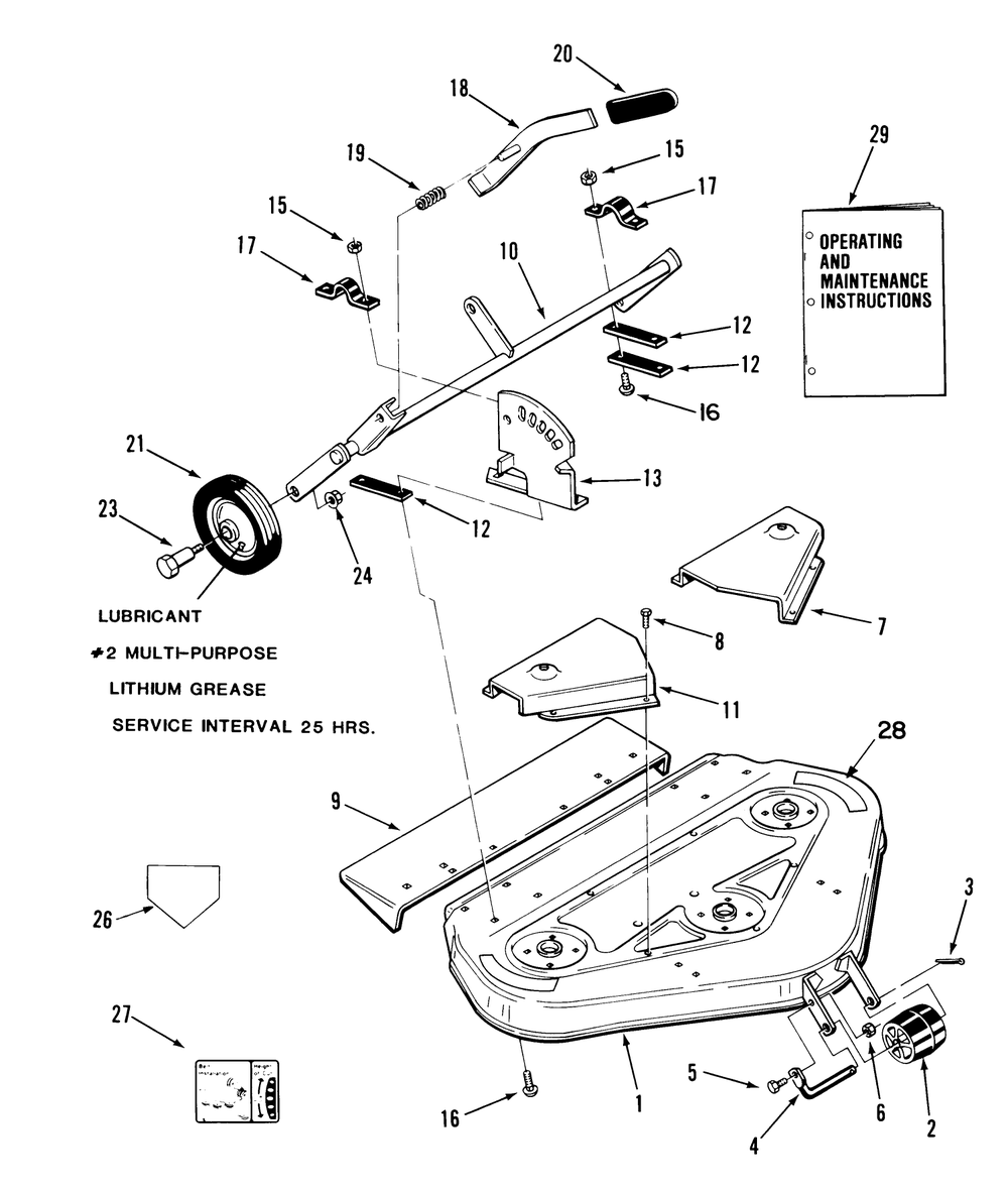Cutting Unit Assembly Diagram and Parts List for D5-36MR01 2000001 - 2999999 Toro Lawn Mower