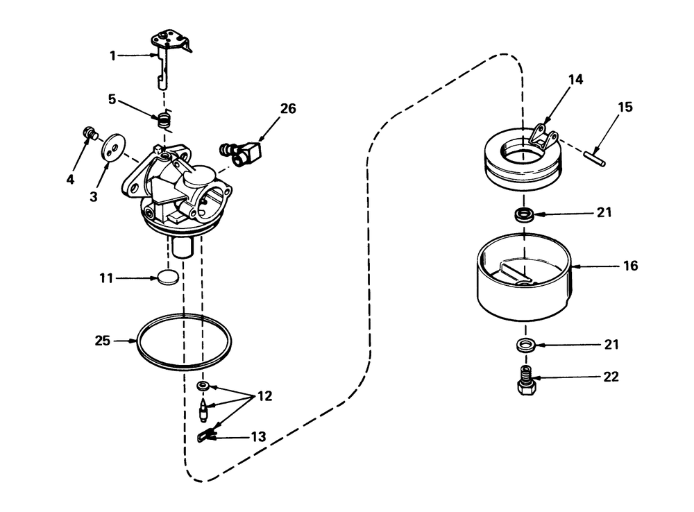 Carburetor No. 631784 Diagram and Parts List for 21500 5000001 - 5999999 Toro Lawn Mower