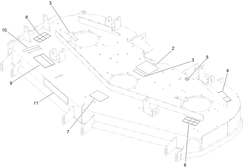 Deck Decal Assembly Diagram and Parts List for 74265TE 402000000-403227064 Toro Lawn Mower